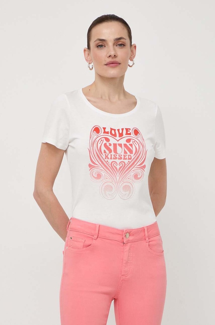 Morgan tricou print alb DOBA.OFF.WHITE