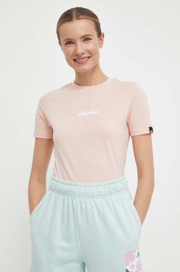 Bavlněné tričko Ellesse Beckana Tee potisk růžová SGP16458