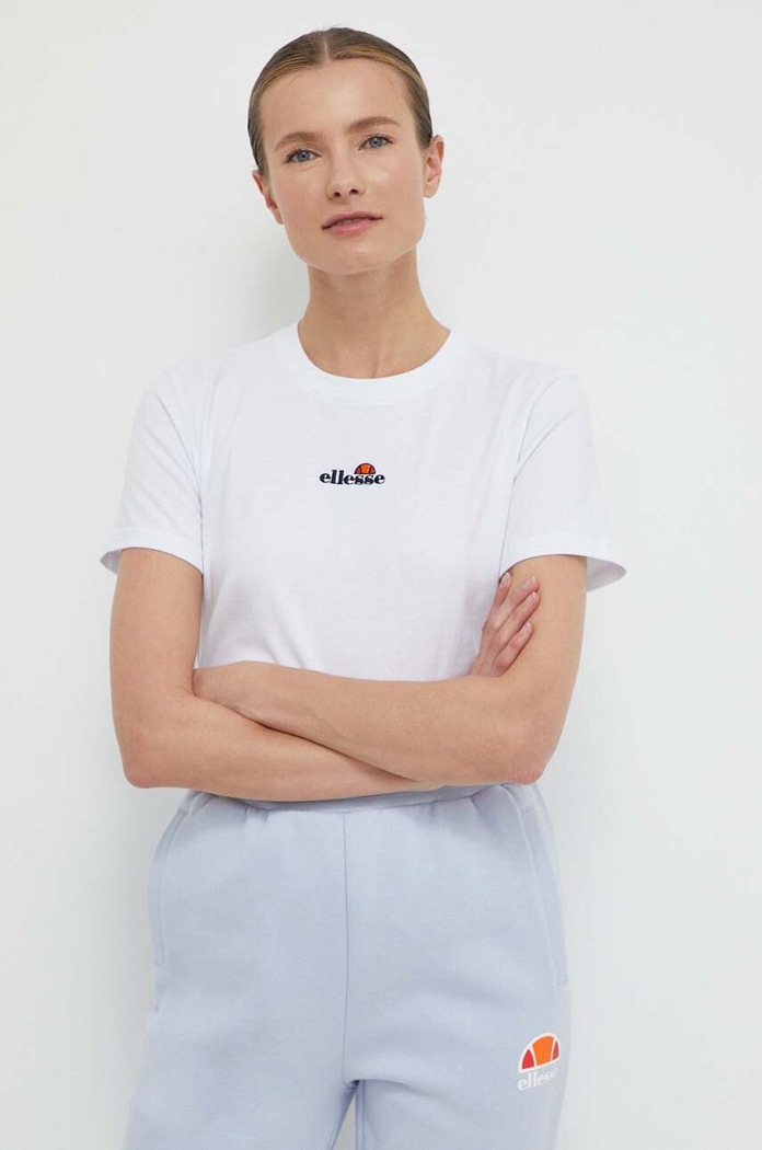 Бавовняна футболка Ellesse Juentos T-Shirt білий SGV19977