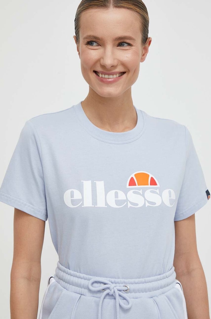 Bavlnené tričko Ellesse Albany T-Shirt potlač modrá SGV03237
