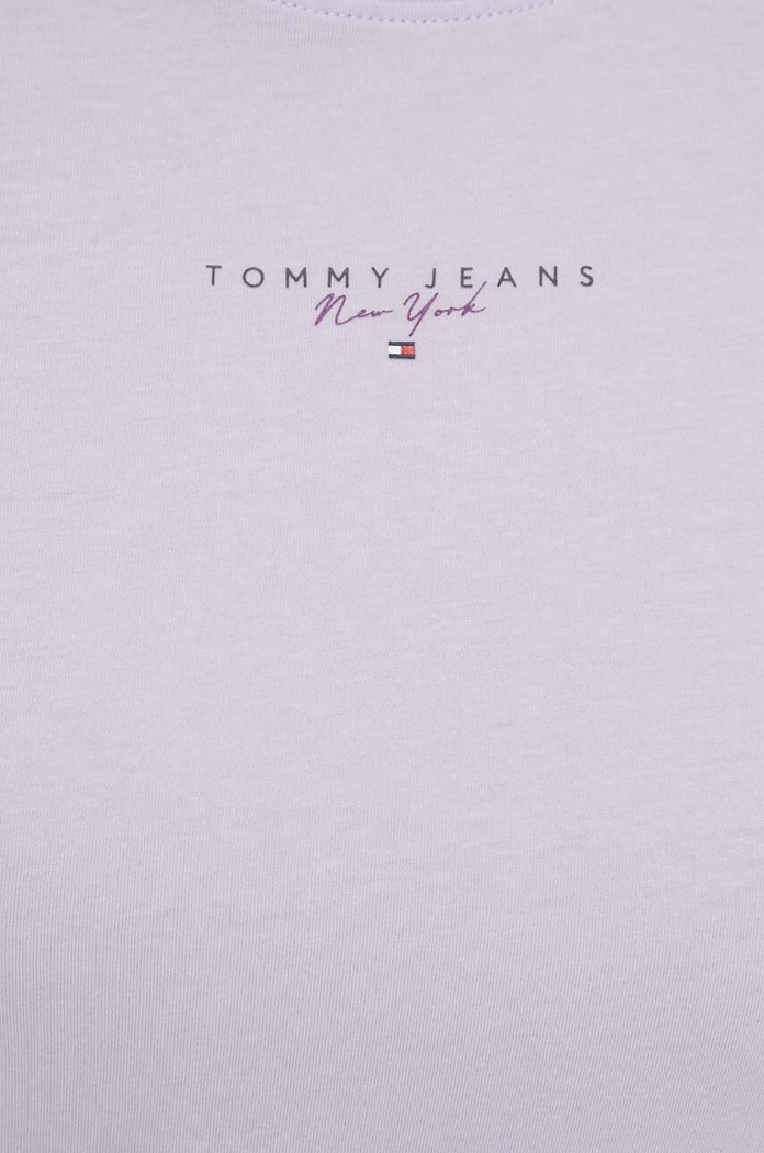 Tommy Jeans pamut póló DW0DW17828 lila