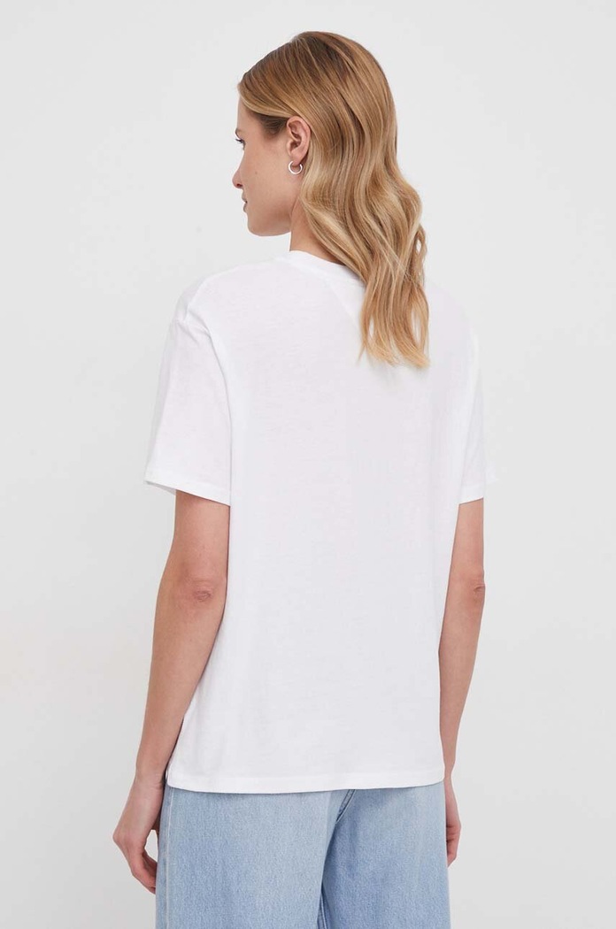 Oblečení Bavlněné tričko Tommy Jeans DW0DW17836 bílá