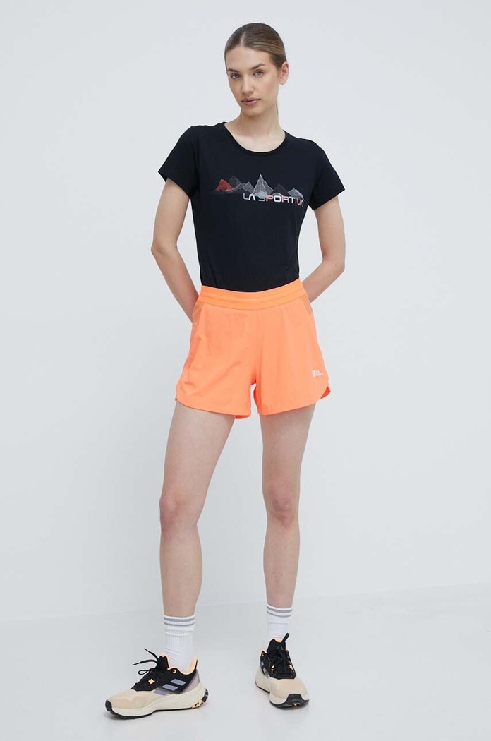 Μπλουζάκι LA Sportiva Peaks O18999322 μαύρο SS24