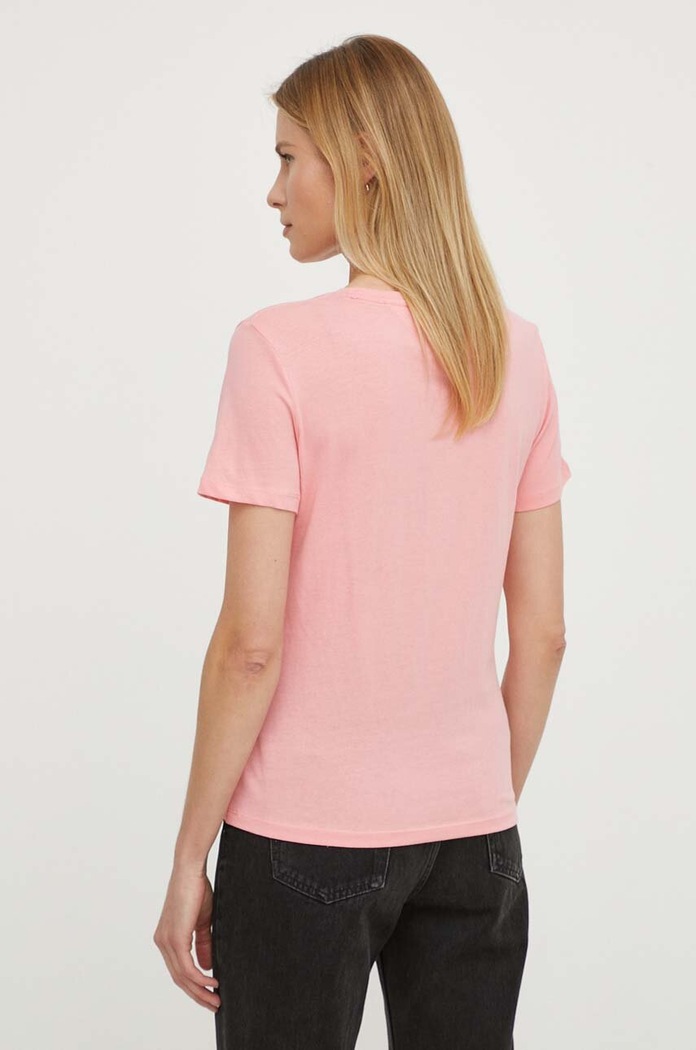 Odzież Tommy Jeans t-shirt bawełniany DW0DW14616 różowy