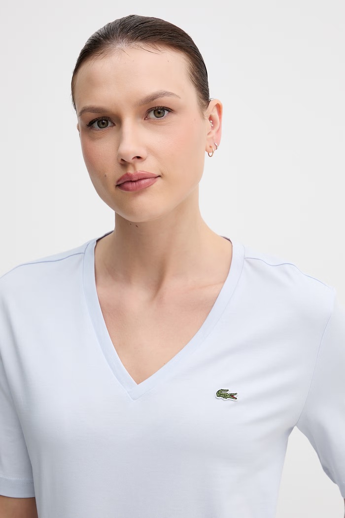 Lacoste basic t-shirt cotton Women's blue TF7300