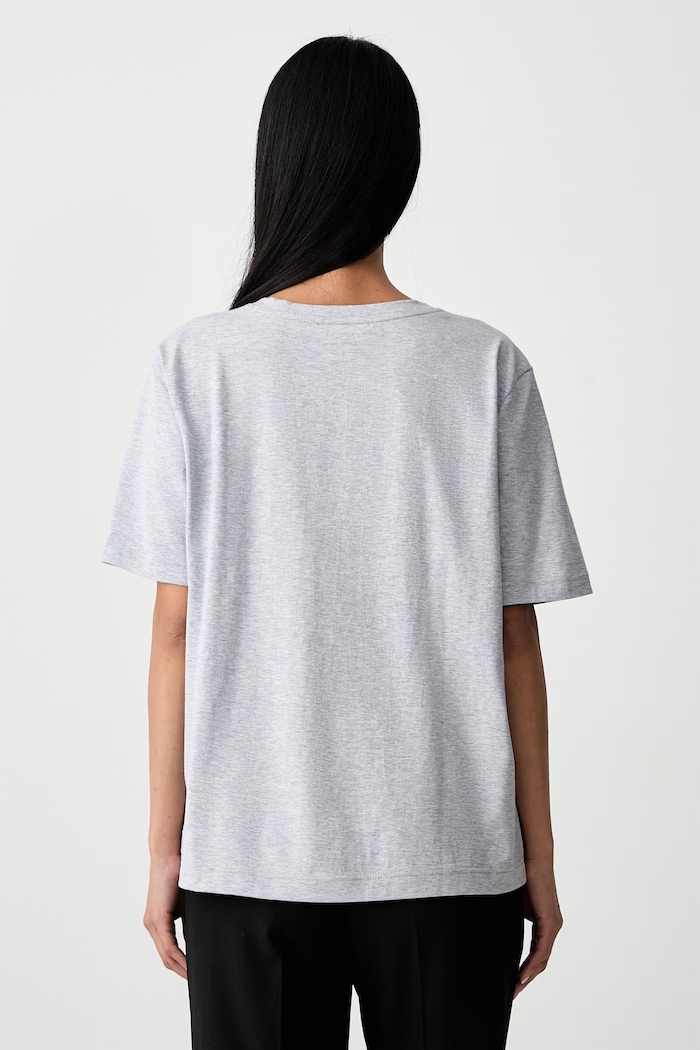 Îmbrăcăminte Lacoste tricou basic de damă din bumbac TF7300 gri