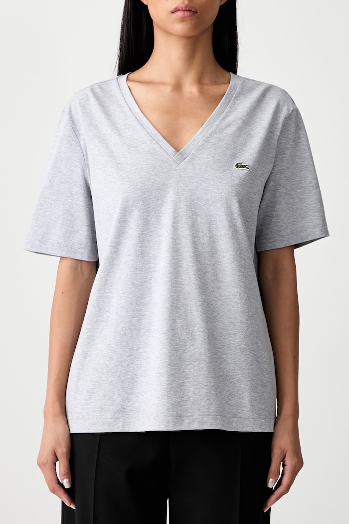 Lacoste tricou basic de damă din bumbac TF7300 gri
