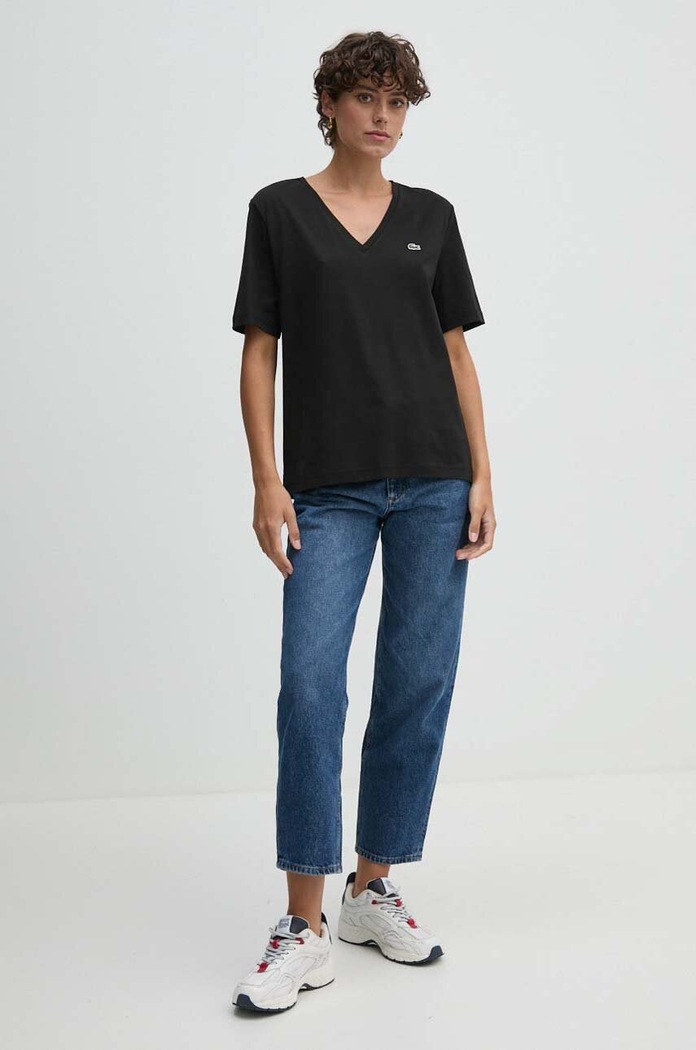 Lacoste basic t-shirt γυναικείο βαμβακερό TF7300 μαύρο SS26