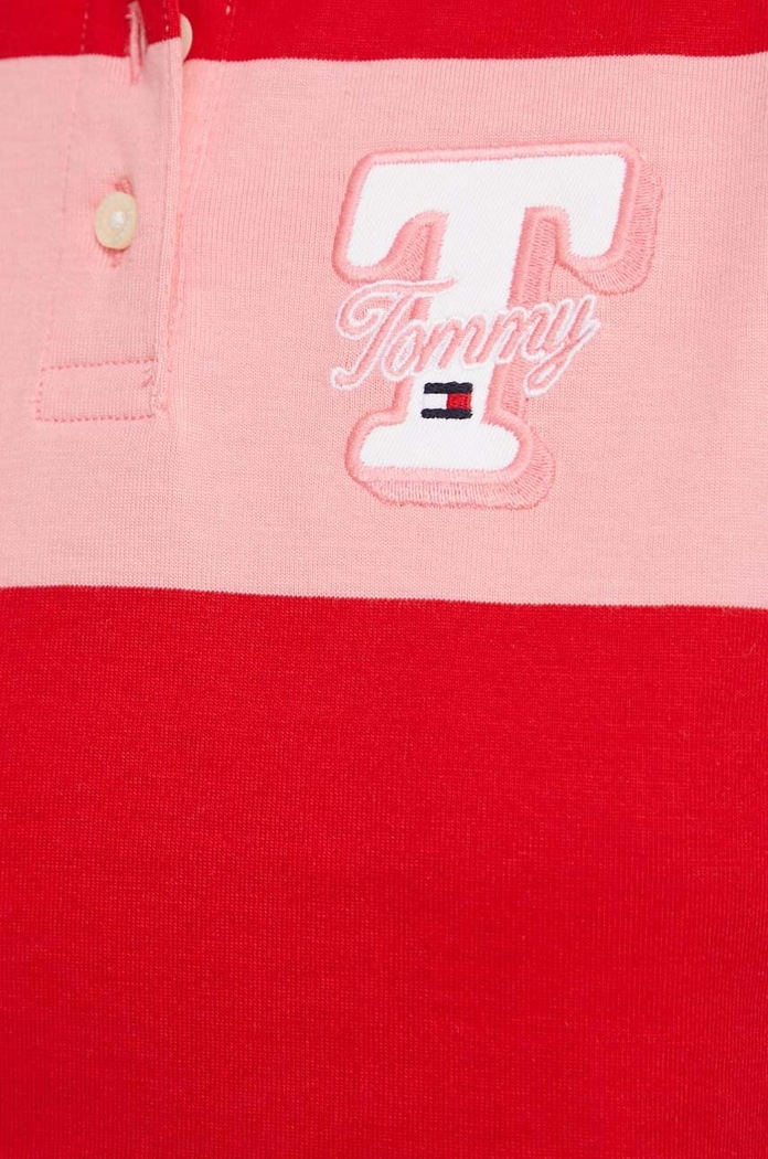 Tommy Jeans top bawełniany DW0DW17764 czerwony