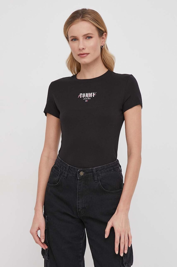 Tričko Tommy Jeans DW0DW17839 černá SS24