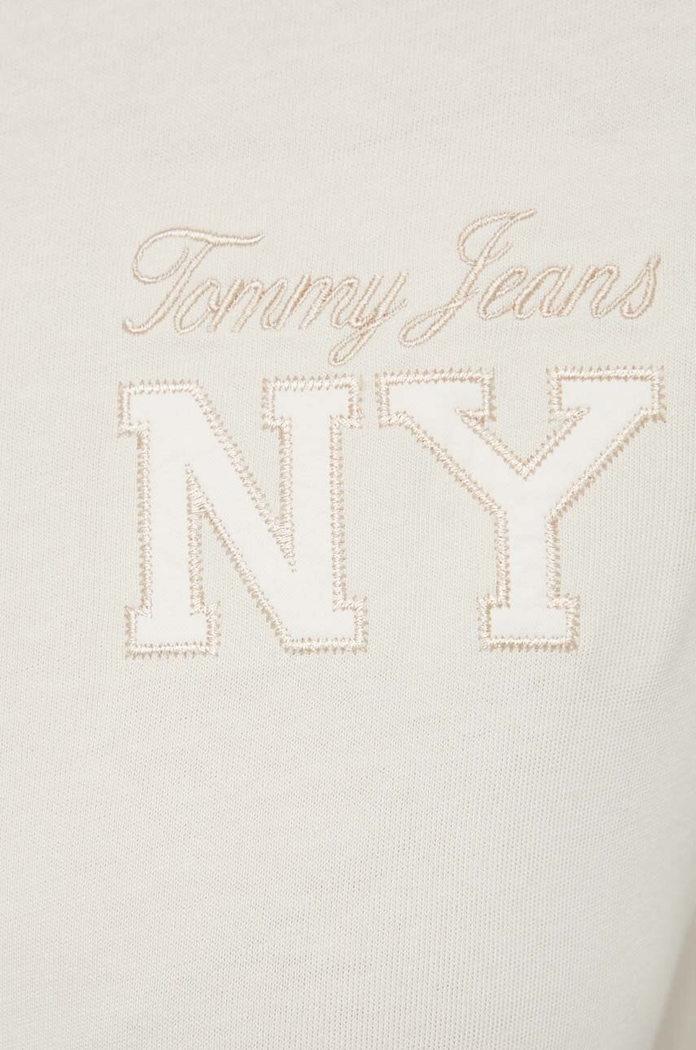 Tommy Jeans t-shirt bawełniany DW0DW17829 beżowy