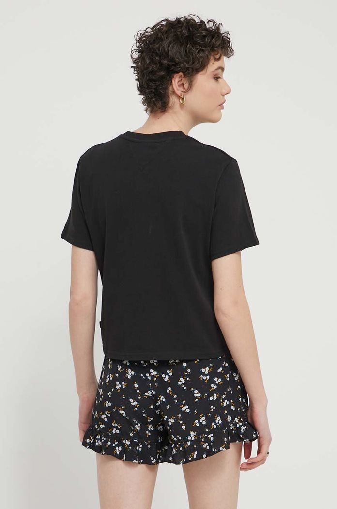 Oblečení Bavlněné tričko Tommy Jeans DW0DW17829 černá