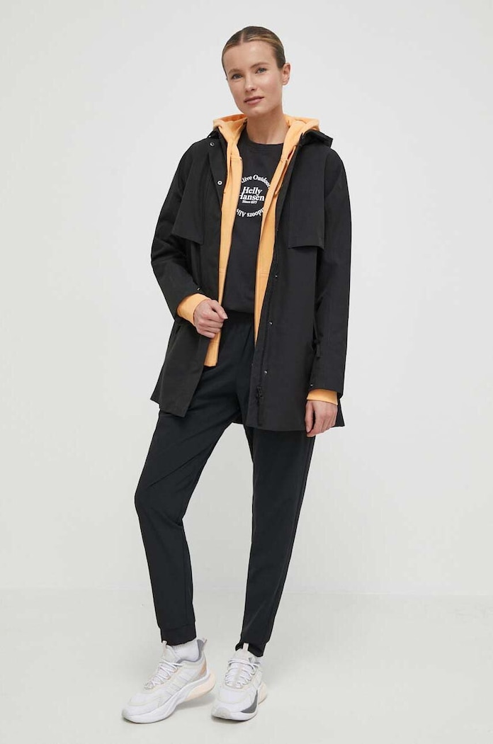 Bavlnené tričko Helly Hansen 54080 čierna SS24
