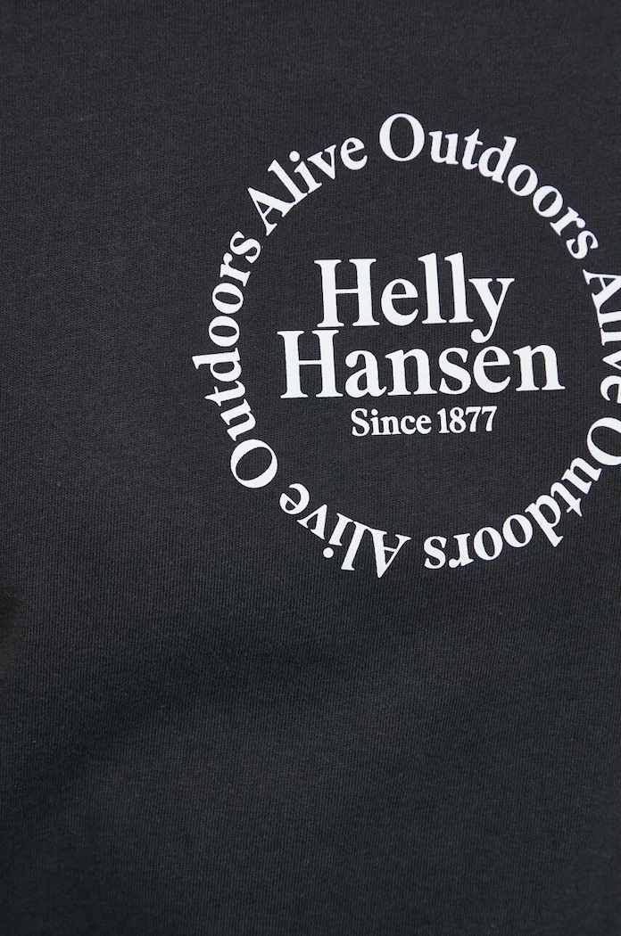 Bavlnené tričko Helly Hansen 54080 čierna