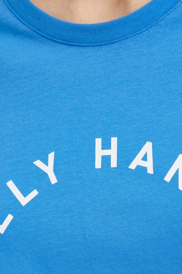 Bavlnené tričko Helly Hansen 63341 modrá