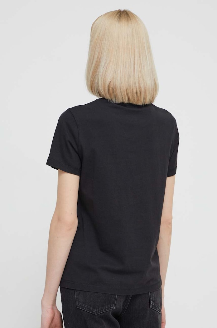 Îmbrăcăminte Desigual tricou din bumbac 24SWTK58 negru