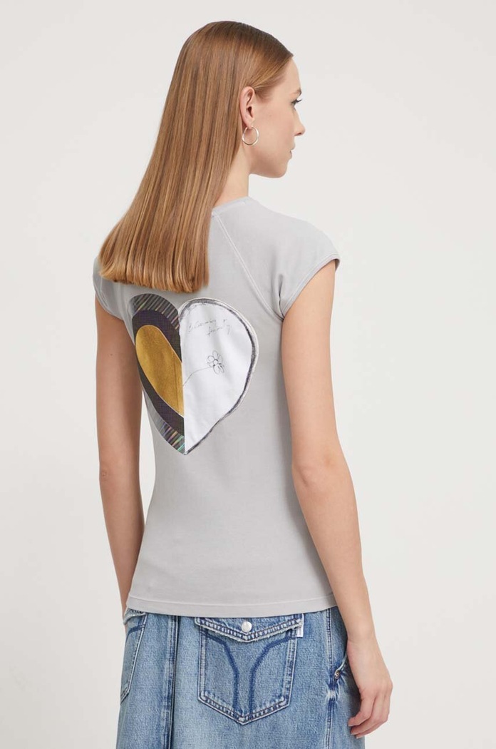 Abbigliamento Desigual t-shirt 24SWTKB1 grigio