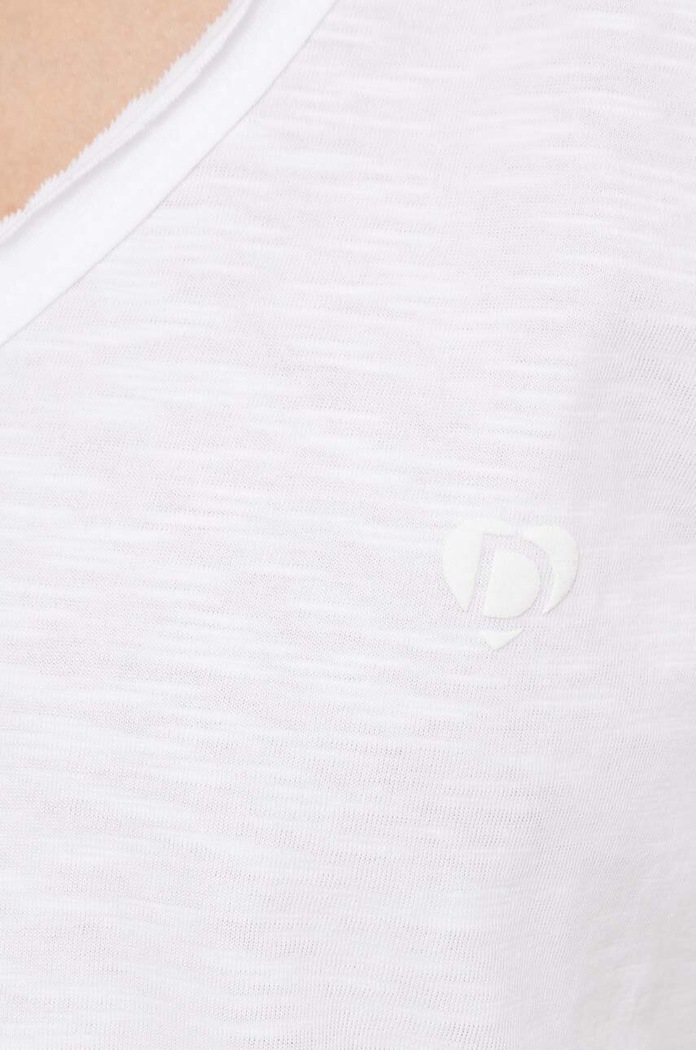 Памучна тениска Desigual DAMASCO 24SWTK82 бял