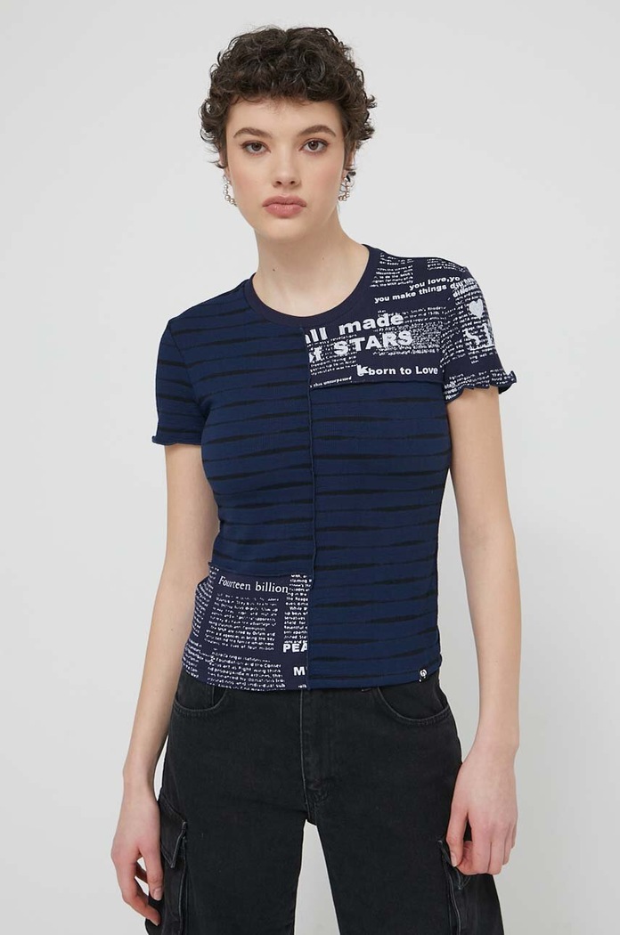 Desigual t-shirt LOU granatowy 24SWTKA8