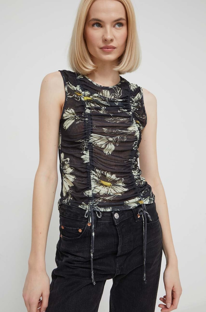 Top Desigual 24SWTK24 črna