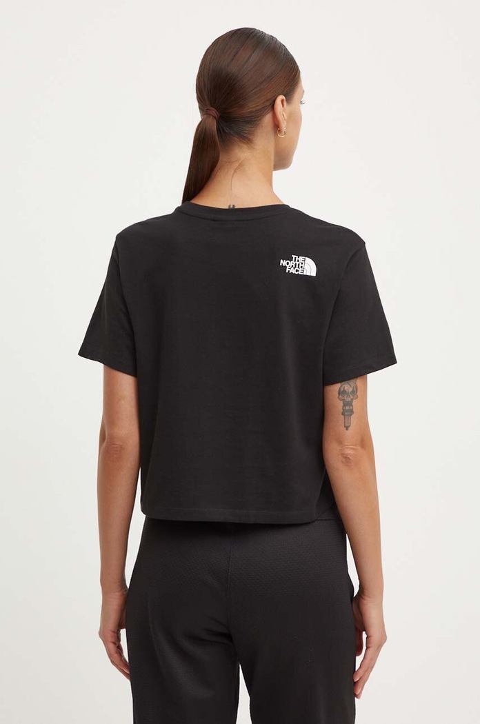 Odzież The North Face T-shirt W Simple Dome Cropped Slim Tee NF0A87U4JK31 czarny