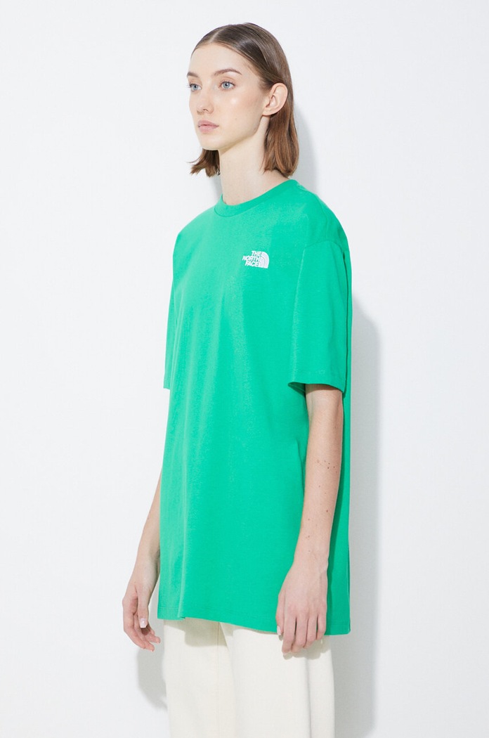 The North Face cotton t-shirt W S/S Essential Oversize Tee relaxed green NF0A87NQPO81