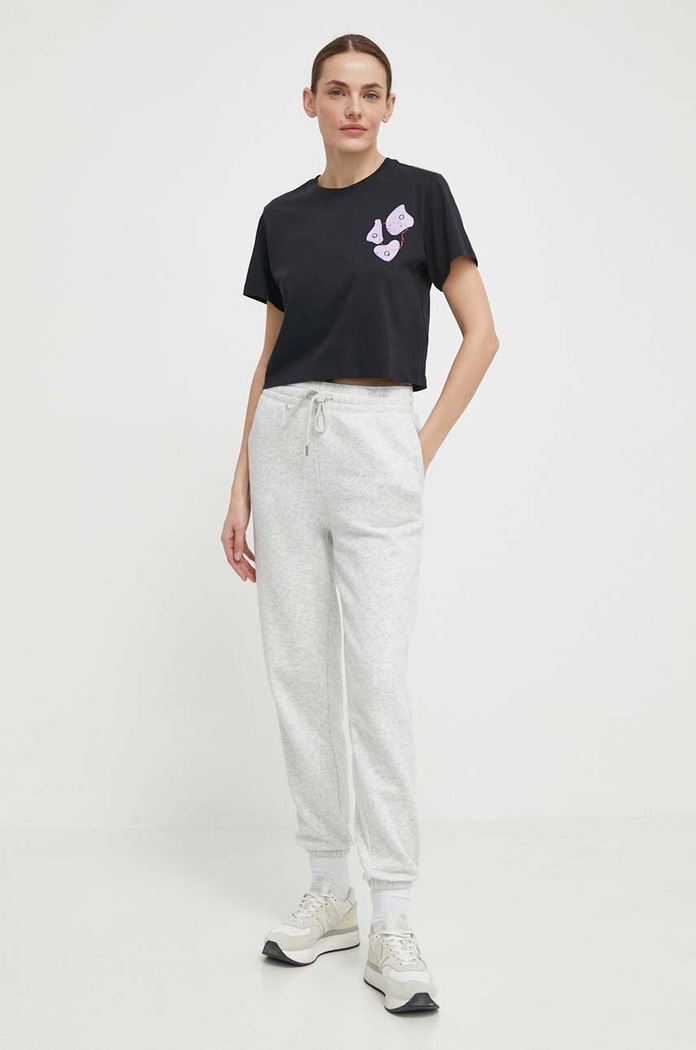 The North Face t-shirt bawełniany NF0A87FJJK31 czarny SS24