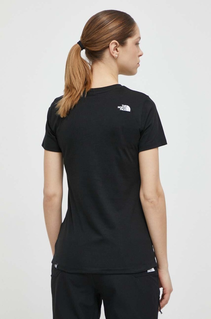 The North Face tricou NF0A87NHJK31 negru SS25