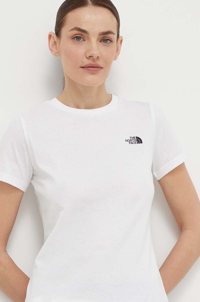 Тениска The North Face стандартна бял NF0A87NHFN41