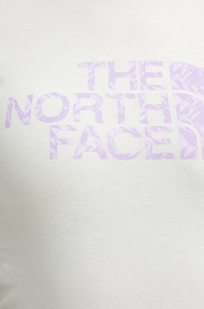 Bavlněné tričko The North Face NF0A87N6YFO1 béžová