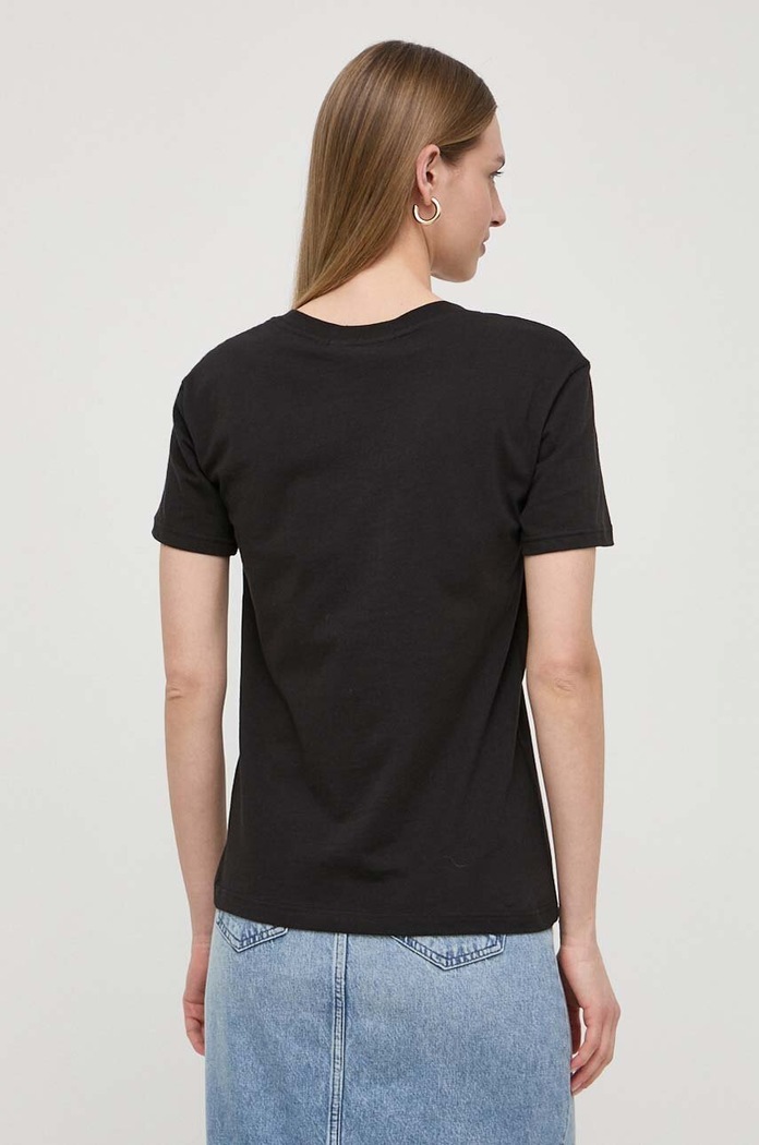 Îmbrăcăminte Karl Lagerfeld tricou din bumbac 24UW1736 negru