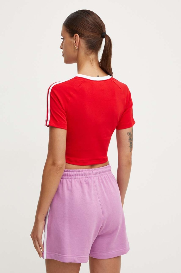 Ρούχα Μπλουζάκι adidas Originals 3 Stripes Baby Tee IP0665 κόκκινο