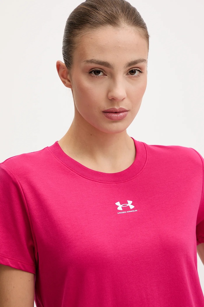 Under Armour tricou pentru femei cu bumbac Campus Core roz 1383648