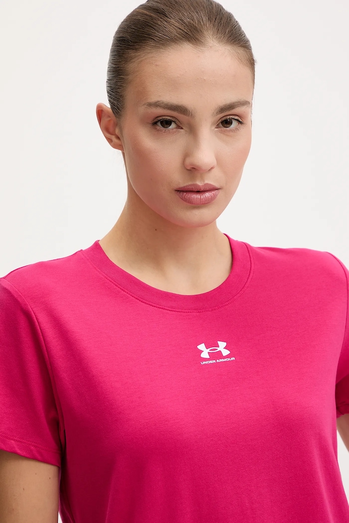 Under Armour tricou pentru femei cu bumbac Campus Core roz 1383648