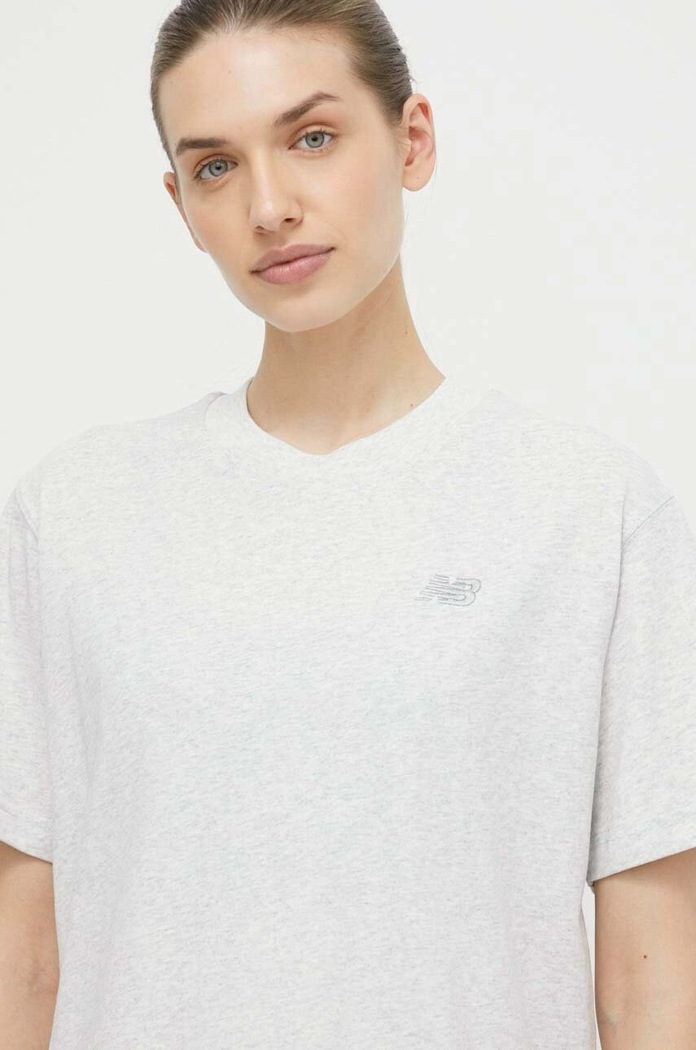 New Balance t-shirt bawełniany WT41501AHH szary WT41501AHH