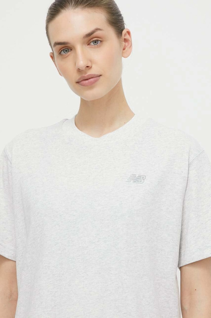New Balance t-shirt bawełniany WT41501AHH szary WT41501AHH