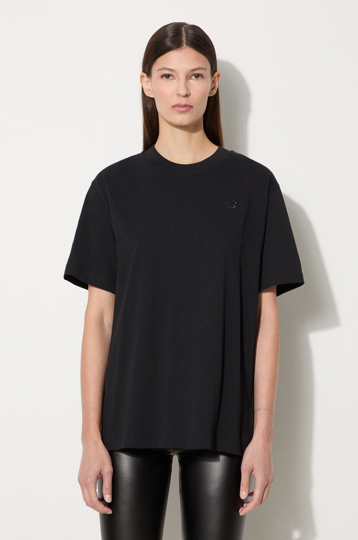 New Balance cotton t-shirt plain black WT41501BK