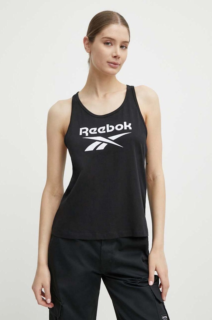 Bavlněný top Reebok Identity potisk černá 100034778