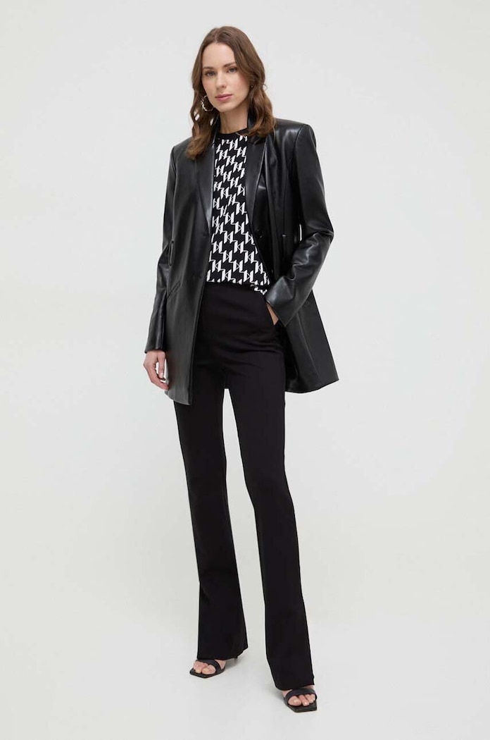 Bavlněné tričko Karl Lagerfeld 241W1700 černá SS24