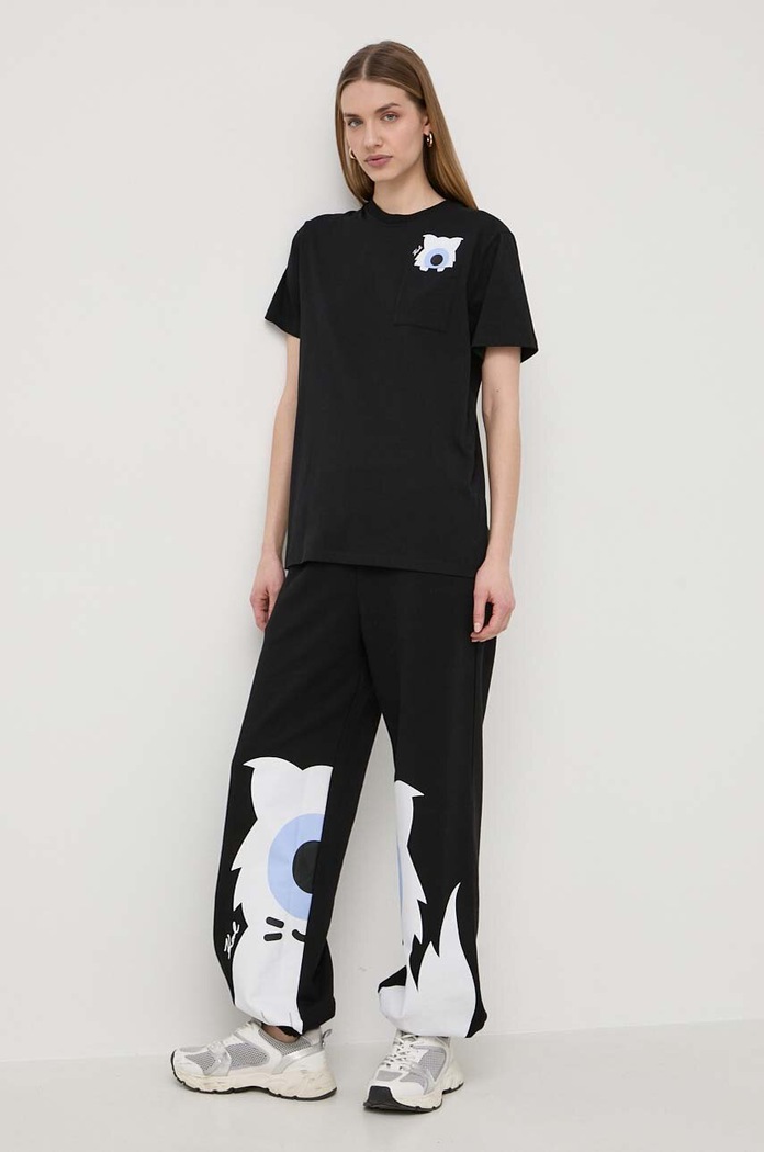 Bavlněné tričko Karl Lagerfeld x Darcel Disappoints 241W1761 černá SS24