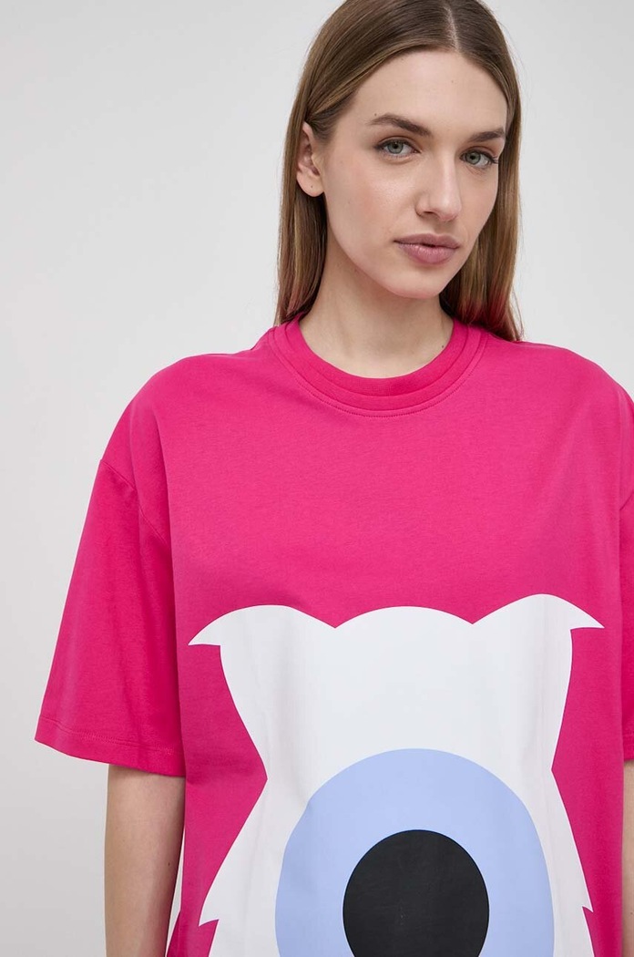 Bavlněné tričko Karl Lagerfeld x Darcel Disappoints růžová 241W1762
