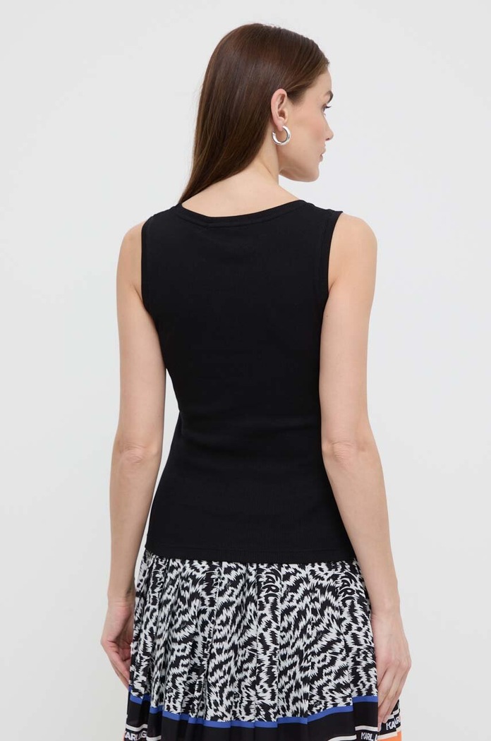 Oblečení Bavlněný top Karl Lagerfeld 241W1712 černá