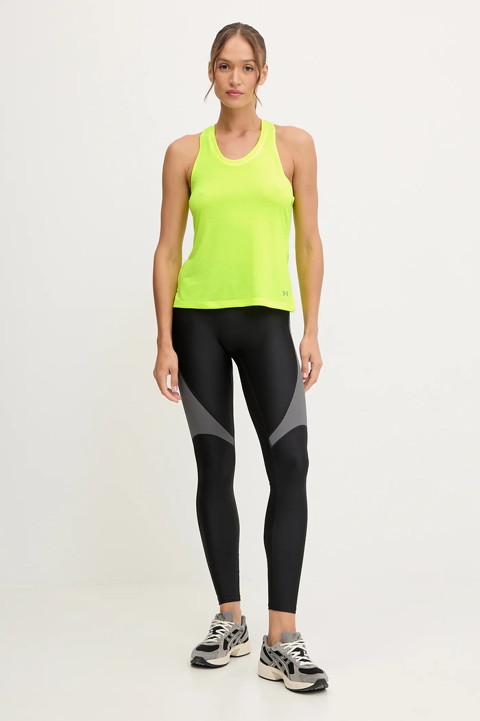 Τοπ για τρέξιμο Under Armour Launch 1382436 κίτρινο AW25