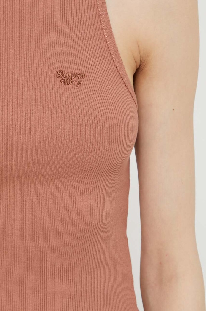 Superdry pamut top W6011890A.2BK barna