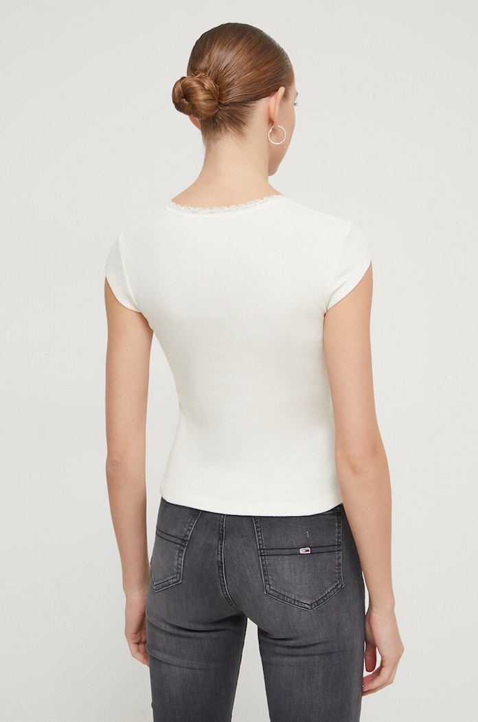 Oblečení Bavlněné tričko Superdry W6011874A.71D béžová