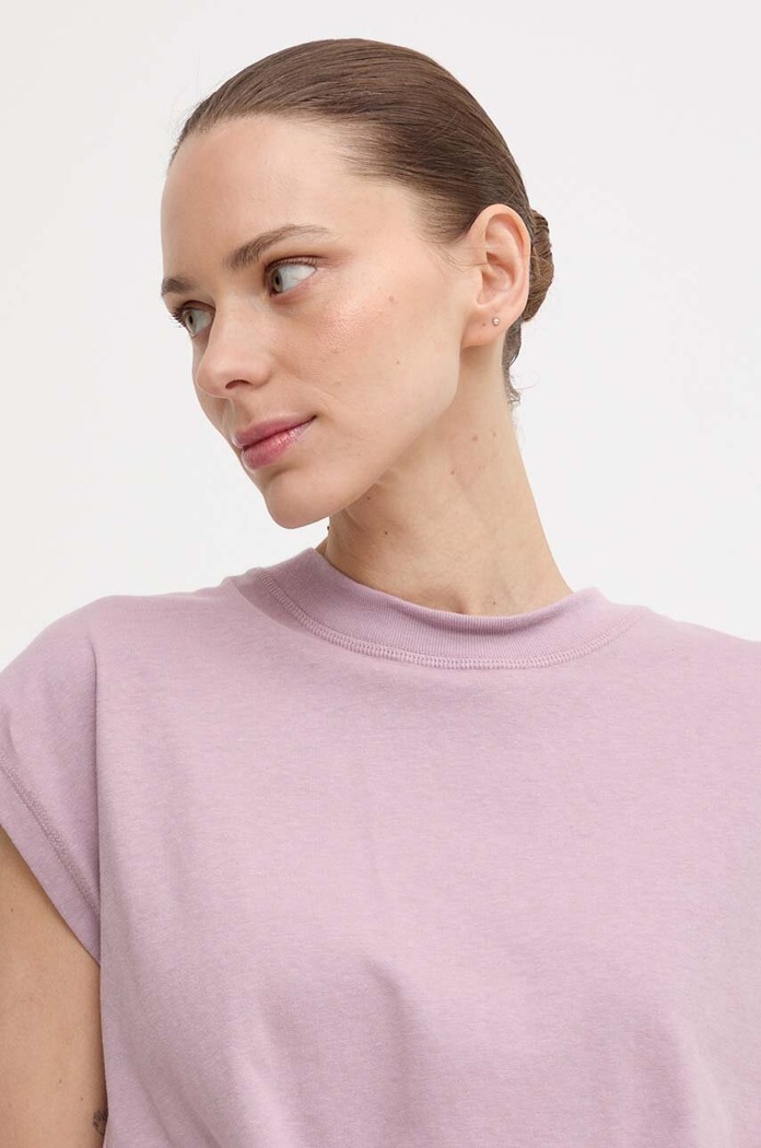 Champion t-shirt bawełniany fioletowy 117178