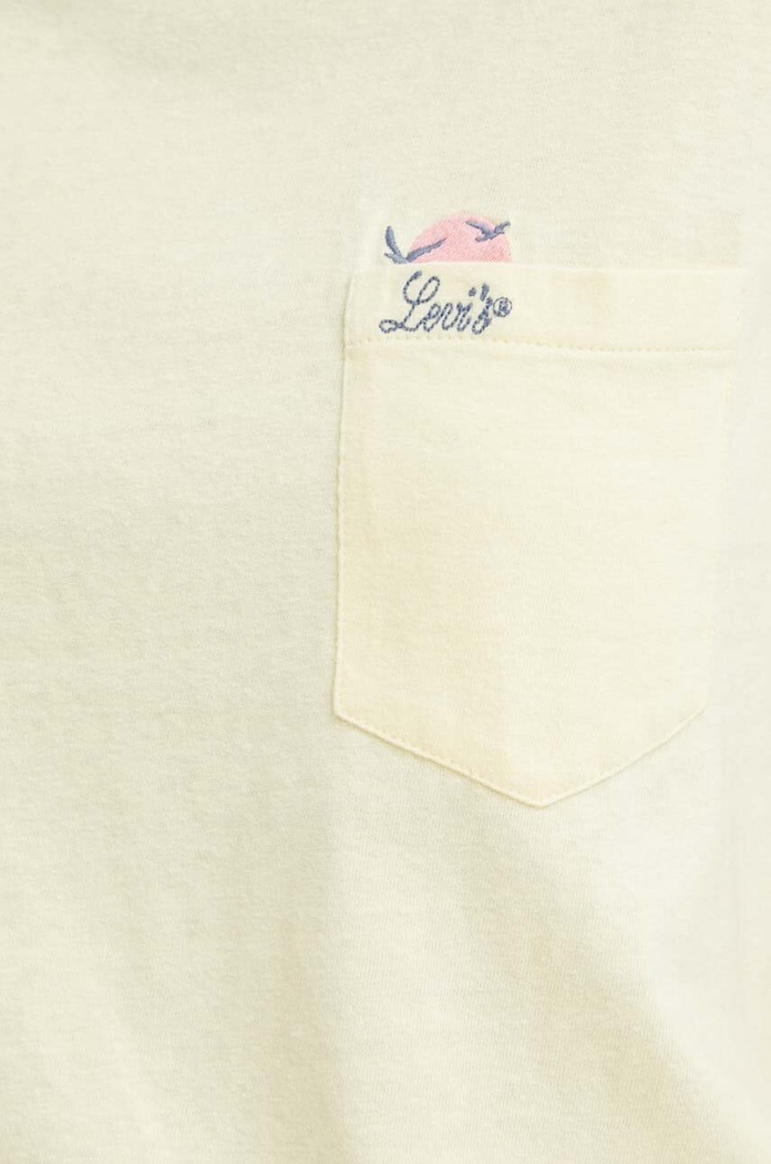 Βαμβακερό μπλουζάκι Levi's Levi's κίτρινο A7212