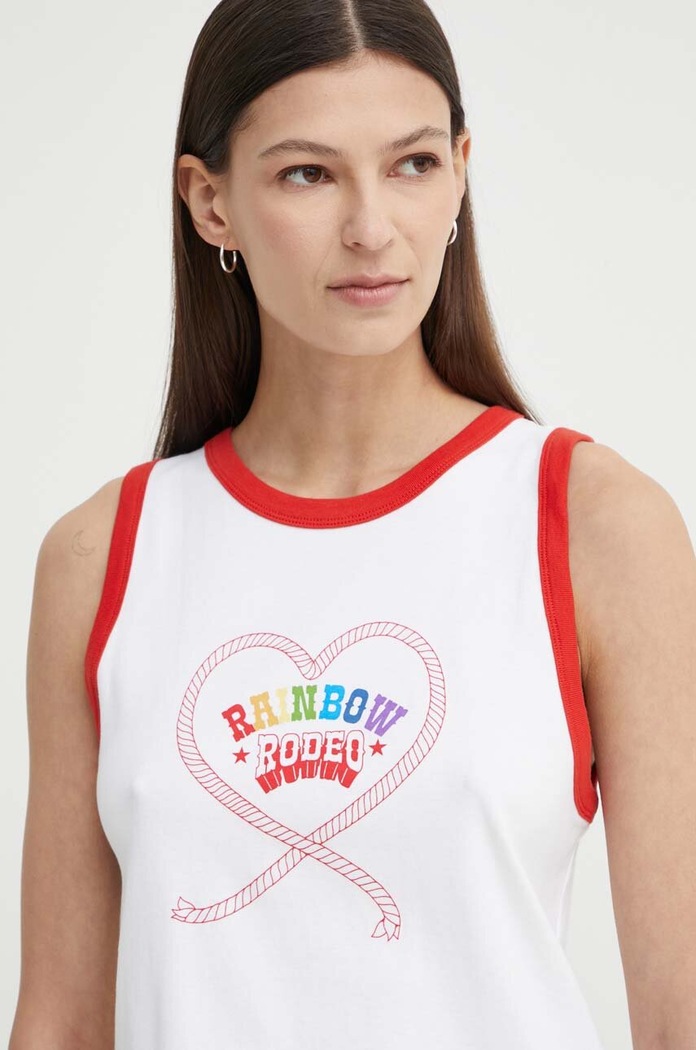 Levi's top din bumbac Pride alb A5063