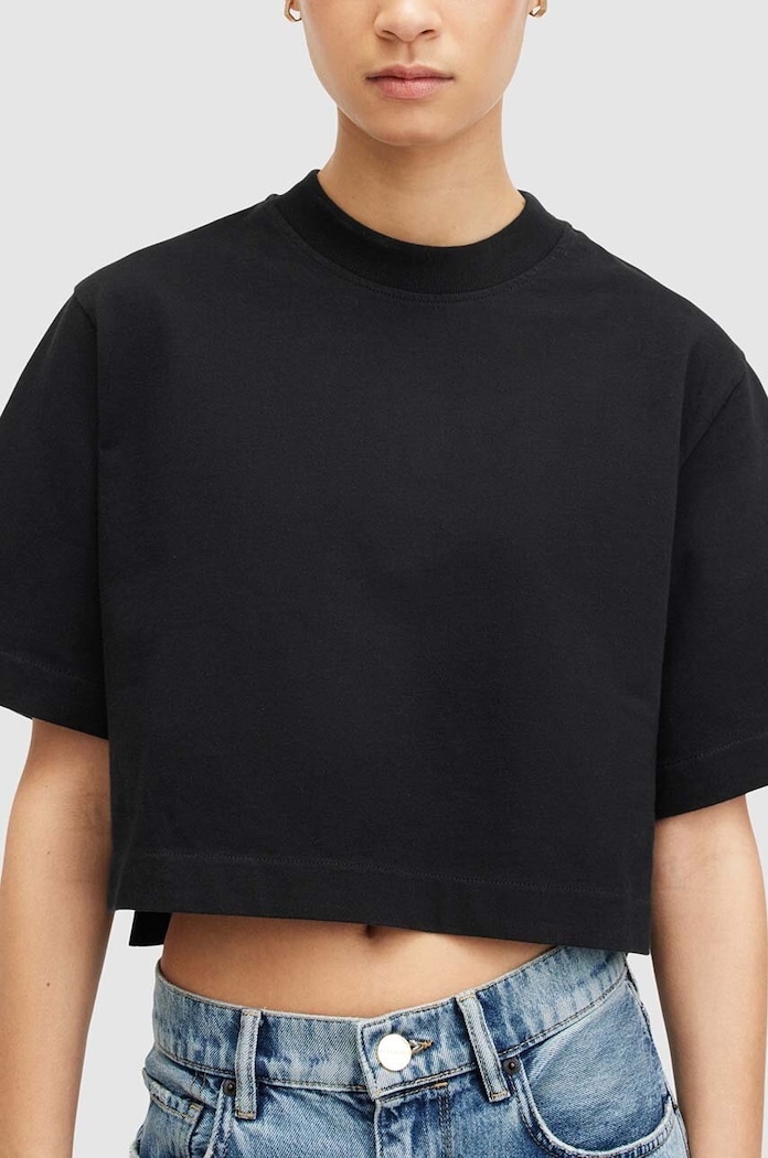 AllSaints Bavlněné tričko AllSaints LOTTIE TEE W132JA černá SS25