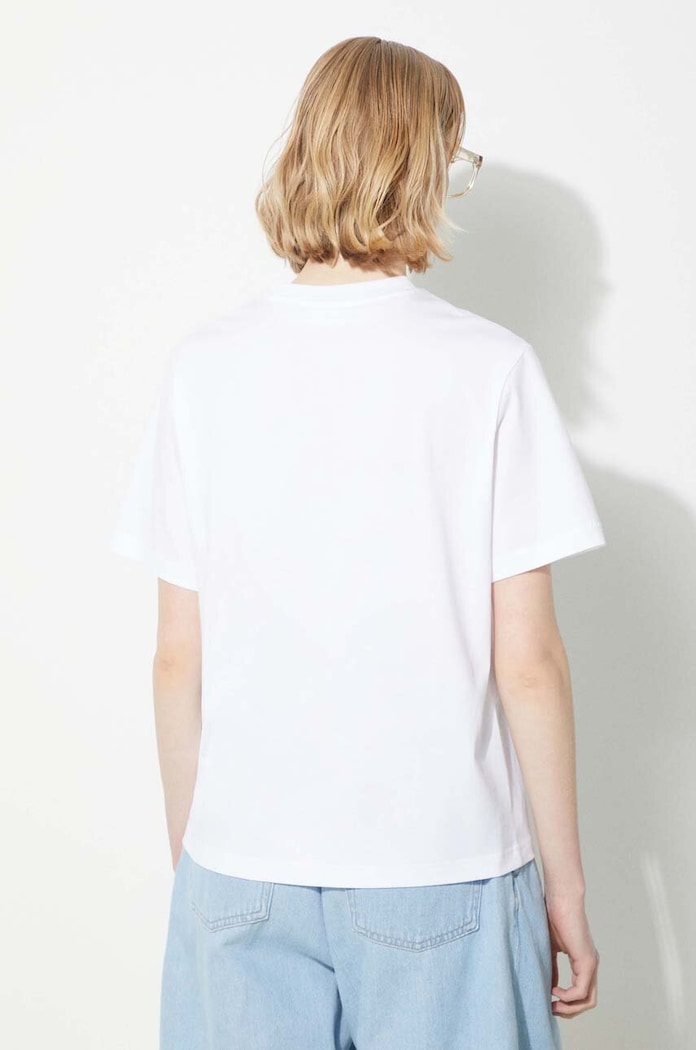 Odzież Lacoste T-shirt bawełniany damski TF7215 biały